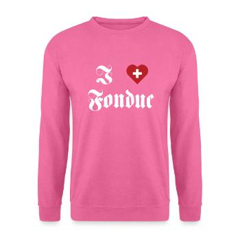 J’adore la fondue - Sweat-shirt Unisexe - rose - Devant