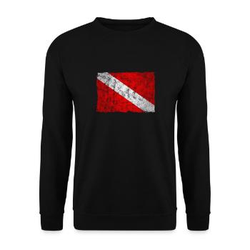 Diver Flag Diving Flag Diver Gift - Sweat-shirt Unisexe - noir - Devant - Alina (178cm) & Michal (187cm)