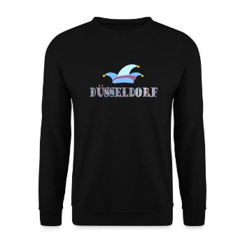 düsseldorf karneval e 105 - Unisex Pullover - Schwarz - Vorne - Alina (178cm) & Michal (187cm)