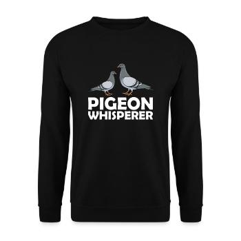Pigeon Whisperer Pigeon Fancier Dicton - Sweat-shirt Unisexe - noir - Devant - Alina (178cm) & Michal (187cm)
