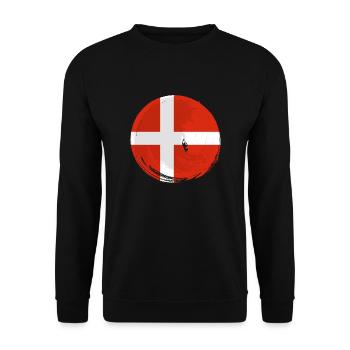 Denmark Flag Scandinavia Danish Flag Travel - Unisex Sweatshirt - black - Front - Alina (178cm) & Michal (187cm)