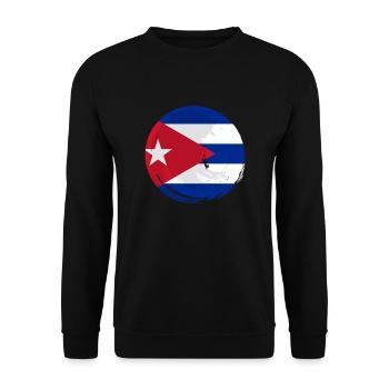 Kuba Flagge Karibik Urlaub Cuba Reise Havanna - Unisex Pullover - Schwarz - Vorne - Alina (178cm) & Michal (187cm)