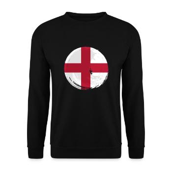 England Flag Vintage English Flag Used Look - Unisex Sweatshirt - black - Front - Alina (178cm) & Michal (187cm)