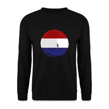 Pays-Bas Drapeau Hollande Drapeau néerlandais - Sweat-shirt Unisexe - noir - Devant - Alina (178cm) & Michal (187cm)