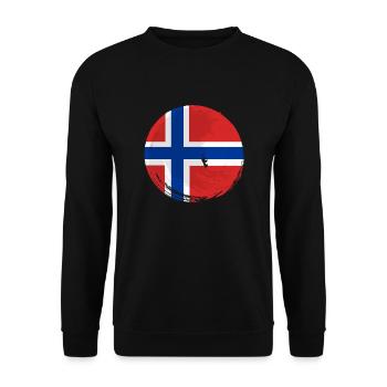 Norway Flag Scandinavia Norwegian Flag - Unisex Sweatshirt - black - Front - Alina (178cm) & Michal (187cm)