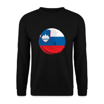 Slovenia Flag Balkan Slovenian Flag Vintage - Unisex Sweatshirt - black - Front - Alina (178cm) & Michal (187cm)