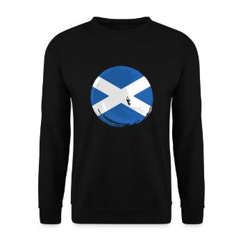 Schottland Flagge Schottische Fahne Alba GB UK - Unisex Pullover - Schwarz - Vorne - Alina (178cm) & Michal (187cm)