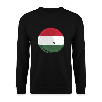 Hungary Flag Hungarian Flag Balaton Hungary - Unisex Sweatshirt - black - Front - Alina (178cm) & Michal (187cm)