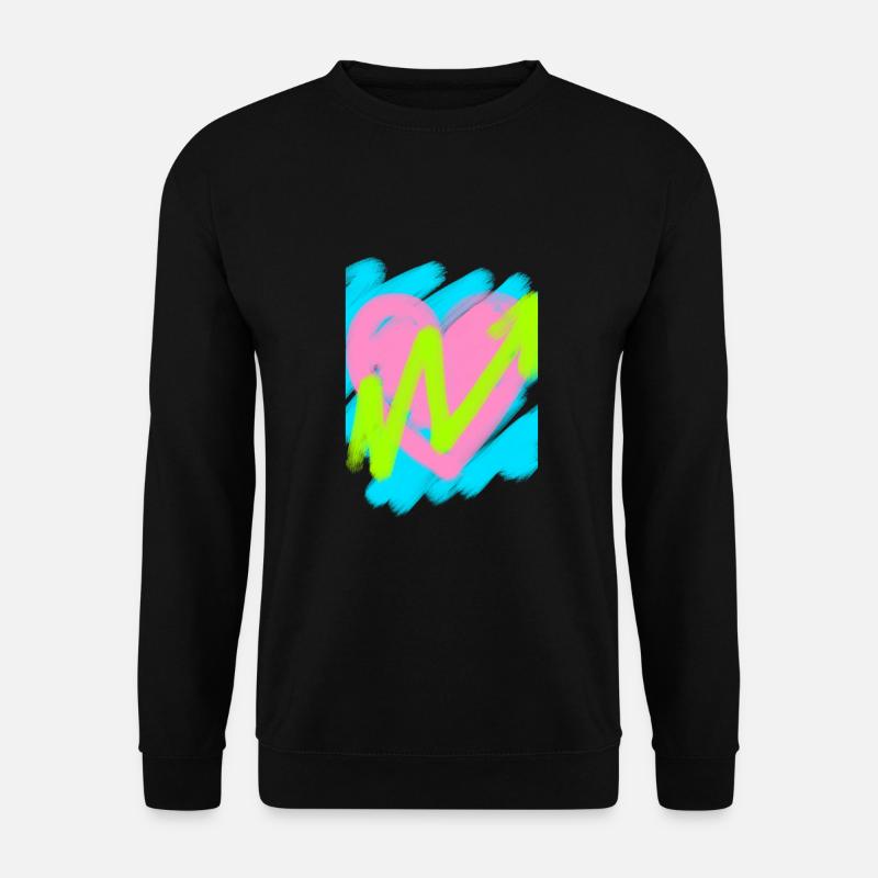 Herz mit Marker - Unisex Pullover - Schwarz