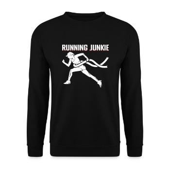 Marathon Runner Running Junkie Gift - Unisex Pullover - Schwarz - Vorne - Alina (178cm) & Michal (187cm)