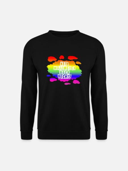 AfD stoppen gegen rechts Demokratie Vielfalt links - Unisex Pullover - Schwarz