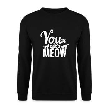 You Are The Cat's Meow - Unisex Sweatshirt - black - Front - Alina (178cm) & Michal (187cm)