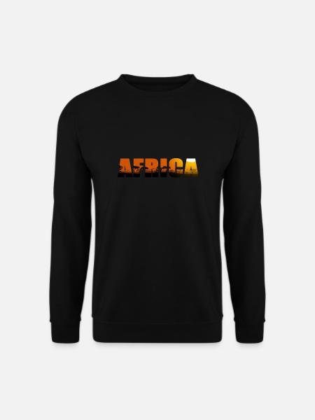 Africa Landscape Lettering - Unisex Pullover - Schwarz