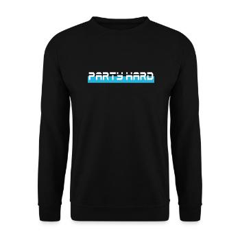 party hard cyan blau hellblau - Unisex Pullover - Schwarz - Vorne - Alina (178cm) & Michal (187cm)