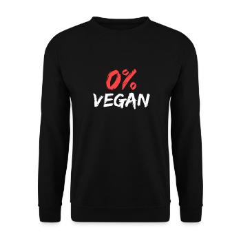 Anti Vegan BBQ Grilling Butcher Fun Gift - Unisex Sweatshirt - black - Front - Alina (178cm) & Michal (187cm)