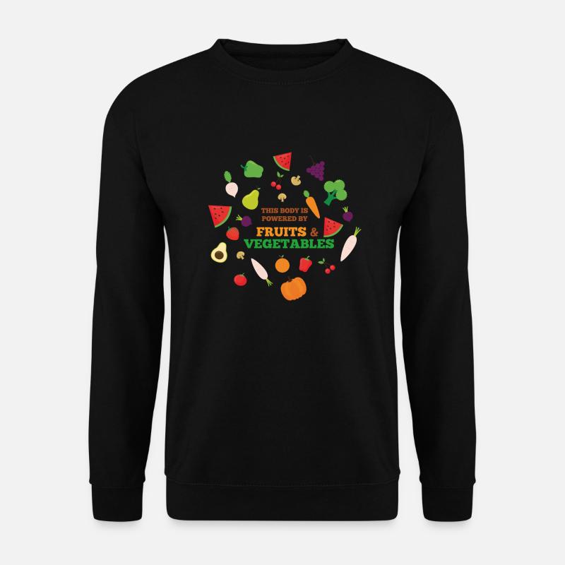 Powered by Fruits and Vegetables - Unisex Pullover - Schwarz