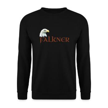 Falkner, Adlerkopf - Unisex Pullover - Schwarz - Vorne - Alina (178cm) & Michal (187cm)