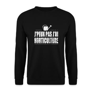J'peux pas j'ai horticulture - Sweat-shirt Unisexe - noir - Devant - Alina (178cm) & Michal (187cm)