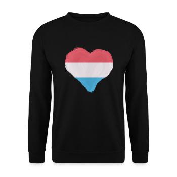 Luxembourg Flag Luxembourg flag Home - Unisex Sweatshirt - black - Front - Alina (178cm) & Michal (187cm)