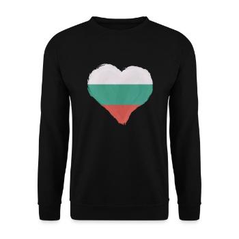 Drapeau bulgare Drapeau bulgare Sables d’or - Sweat-shirt Unisexe - noir - Devant - Alina (178cm) & Michal (187cm)