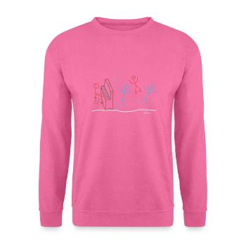 Piano stick man, woman music leisure hobby - Unisex Sweatshirt - pink - Front
