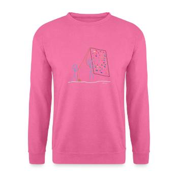 Climbing stick man, climbing wall, abseiling - Unisex Sweatshirt - pink - Front