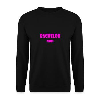 bachelor girl - Unisex Pullover - Schwarz - Vorne - Alina (178cm) & Michal (187cm)