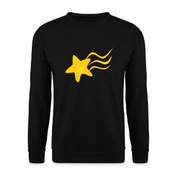 shooting star - Unisex Sweatshirt - black - Front - Alina (178cm) & Michal (187cm)