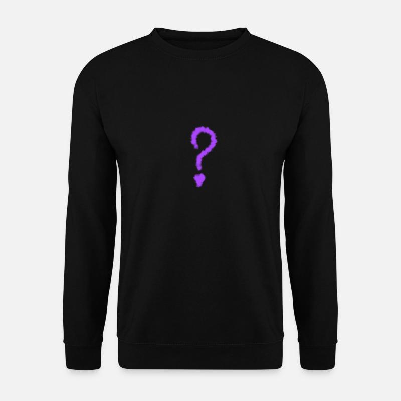 Fragezeichendesign lila - Unisex Pullover - Schwarz