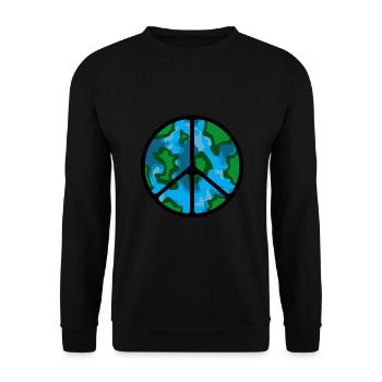 Peace hippie peace sign peace dove gift - Unisex Sweatshirt - black - Front - Alina (178cm) & Michal (187cm)