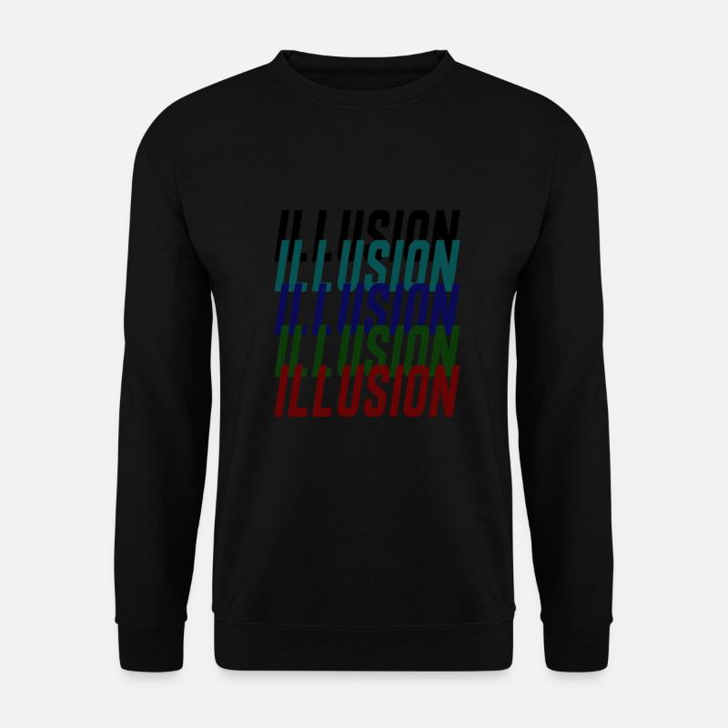 Illusion Optical Illusion Gift Perception - Sweat-shirt Unisexe - noir