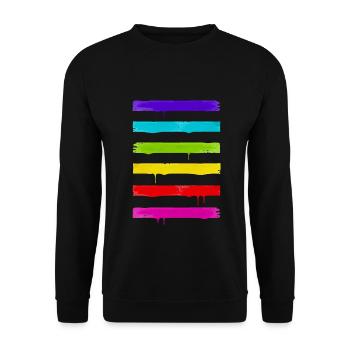 RAYURES LGBT - Sweat-shirt Unisexe - noir - Devant - Alina (178cm) & Michal (187cm)