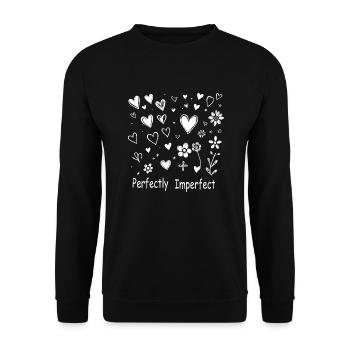 Completely imperfect - Unisex Sweatshirt - black - Front - Alina (178cm) & Michal (187cm)