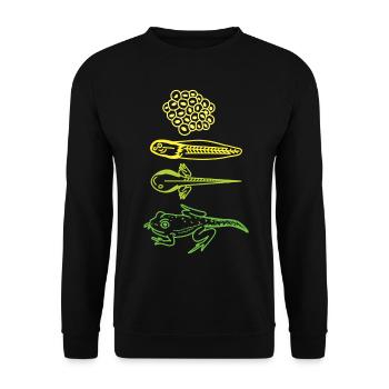 Cycle de vie du têtard grenouille - Sweat-shirt Unisexe - noir - Devant - Alina (178cm) & Michal (187cm)