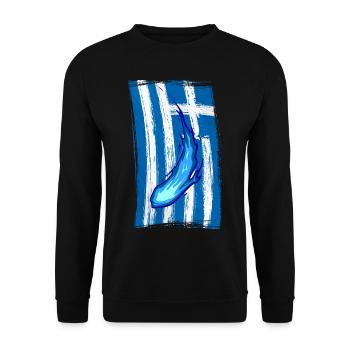 Greece Magic Drapeau Grec - Sweat-shirt Unisexe - noir - Devant - Alina (178cm) & Michal (187cm)