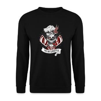 Hopftimist Design, - Unisex Pullover - Schwarz - Vorne - Alina (178cm) & Michal (187cm)
