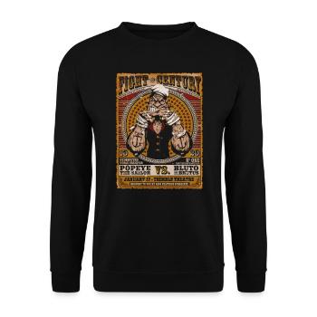 Popeye Kampf Des Jahrhunderts Poster Gefärbt - Unisex Pullover - Schwarz - Vorne - Alina (178cm) & Michal (187cm)