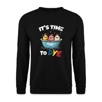Couleurs de teinture d’œuf drôle pour les artistes de Pâques - Sweat-shirt Unisexe - noir - Devant - Alina (178cm) & Michal (187cm)