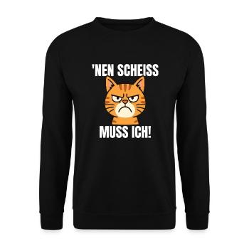 I have to fuck naughty cat funny - Unisex Sweatshirt - black - Front - Alina (178cm) & Michal (187cm)