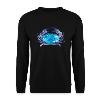 Zodiac Cancer with crystal armor crab - Unisex Sweatshirt - black - Front - Alina (178cm) & Michal (187cm)