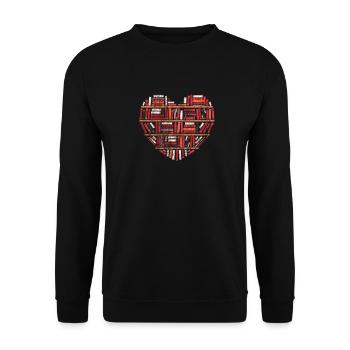 Livres Coeur livre lecteur de cadeau de livre - Sweat-shirt Unisexe - noir - Devant - Alina (178cm) & Michal (187cm)