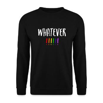 Whatever LGBT Regenbogen - Unisex Pullover - Schwarz - Vorne - Alina (178cm) & Michal (187cm)