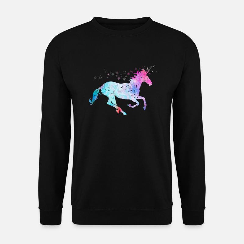 Einhorn mit Glitzer - Unisex Pullover - Schwarz