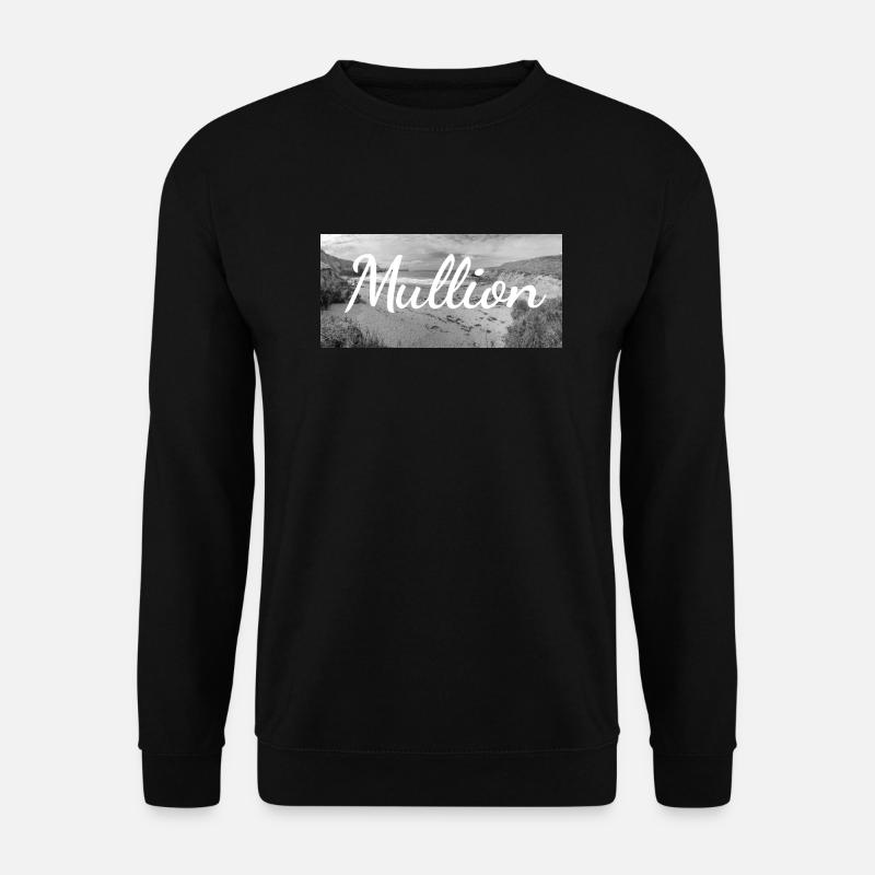 Retro Lettering at Mullion Harbor Cornwall UK - Unisex Sweatshirt - black