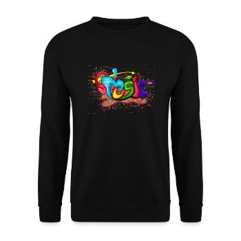 Graffiti Hip Hop Art Berlin - Unisex Sweatshirt - black - Front - Alina (178cm) & Michal (187cm)