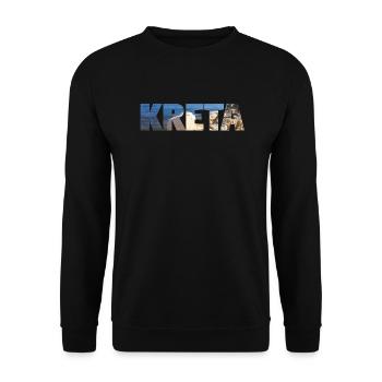 Kreta - Crete - Sommer-Design - Unisex Pullover - Schwarz - Vorne - Alina (178cm) & Michal (187cm)