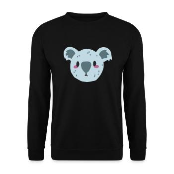 Koala bear - Unisex Sweatshirt - black - Front - Alina (178cm) & Michal (187cm)