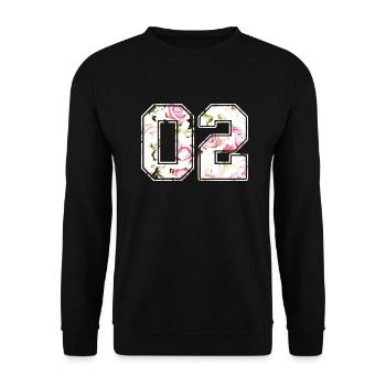 Rose pattern number number 02 - Unisex Sweatshirt - black - Front - Alina (178cm) & Michal (187cm)
