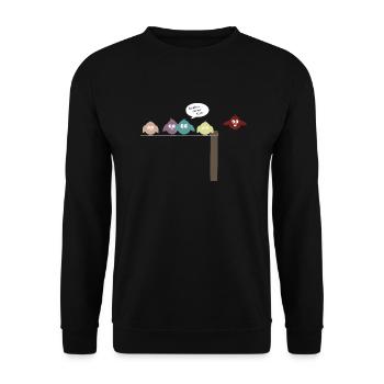 lustige Wlan Vögel Vogel Geschenk Wellensittich - Unisex Pullover - Schwarz - Vorne - Alina (178cm) & Michal (187cm)