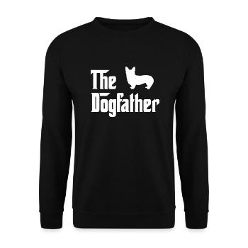 DOGFATHER The godfather Corgi funny gift - Unisex Sweatshirt - black - Front - Alina (178cm) & Michal (187cm)